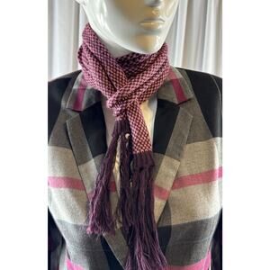 GAP Long Skinny Scarf Purple Mauve OS cold weather preppy 70-40